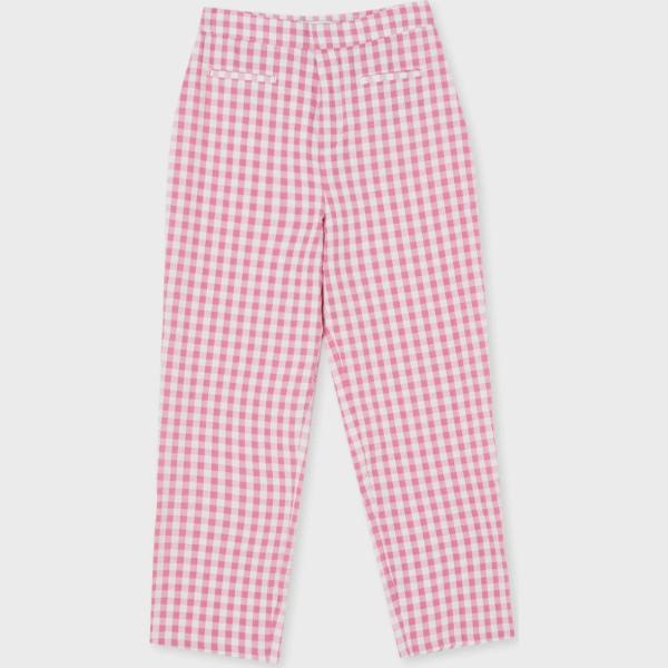 pantaloni Calliope rosa a quadri
