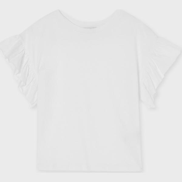 t-shirt Calliope bianco tinta unita
