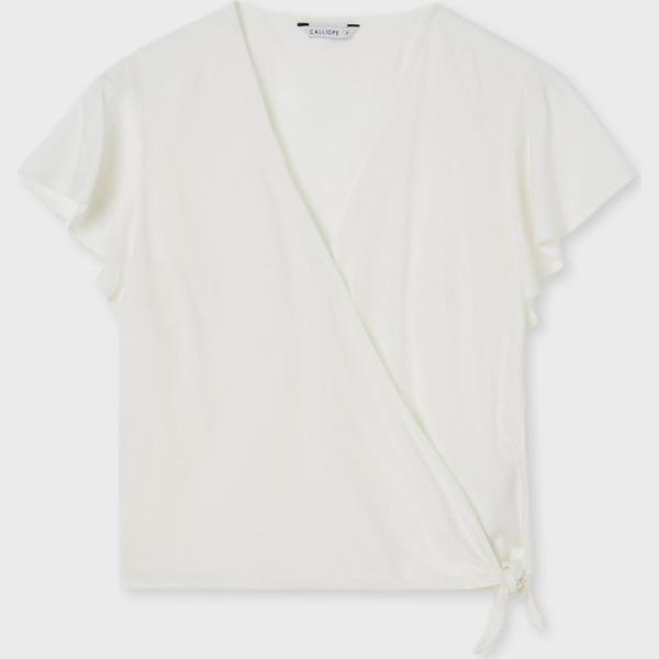 camicie a manica corta Calliope bianco tinta unita