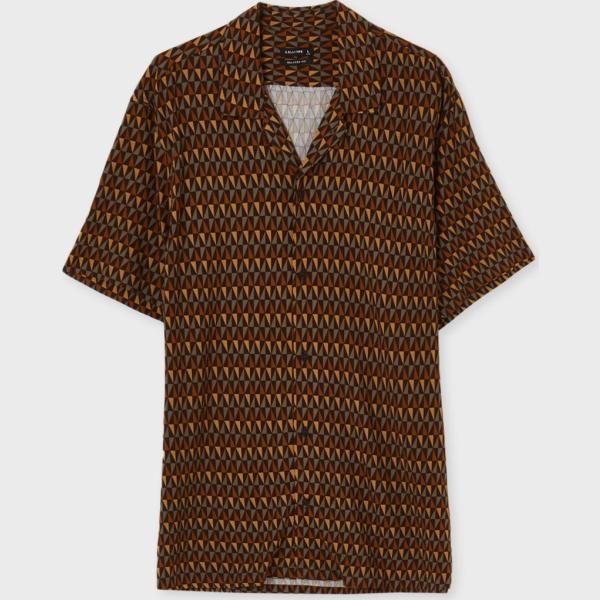 camicie a manica corta Calliope marrone geometrica