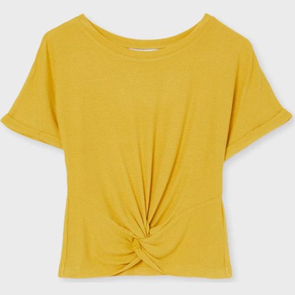 t-shirt Calliope giallo tinta unita