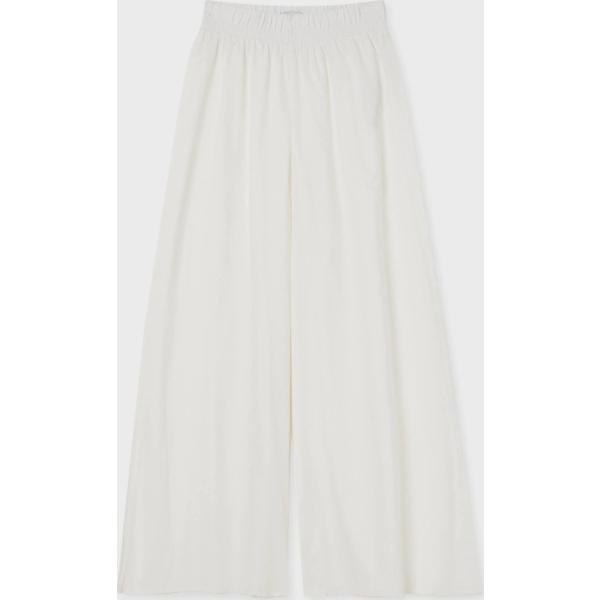 pantaloni a palazzo Calliope bianco tinta unita