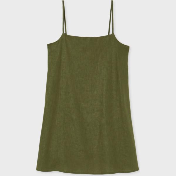 vestiti corti Calliope verde tinta unita