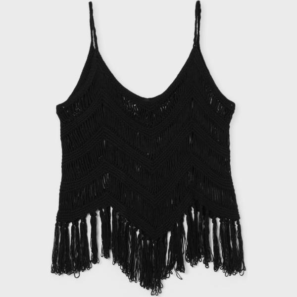 top Calliope nero tinta unita