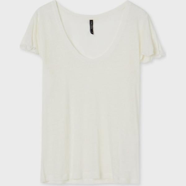 t-shirt Calliope bianco tinta unita