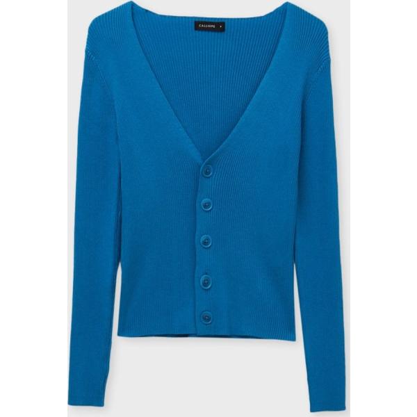 cardigans Calliope blu tinta unita