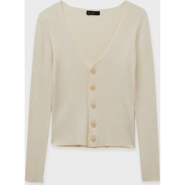 cardigans Calliope bianco tinta unita
