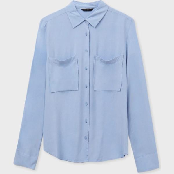 camicie Calliope blu tinta unita