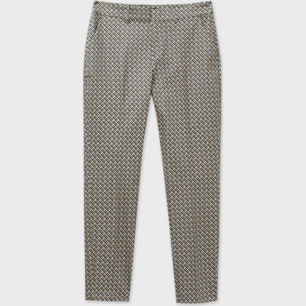 pantaloni Calliope verde geometrica