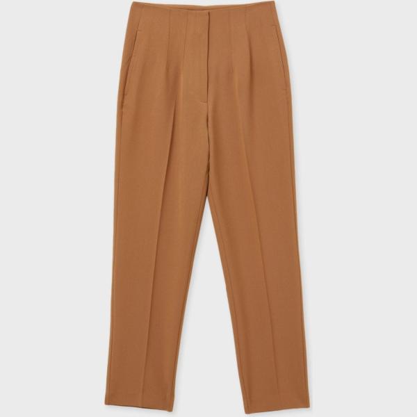 pantaloni Calliope marrone tinta unita