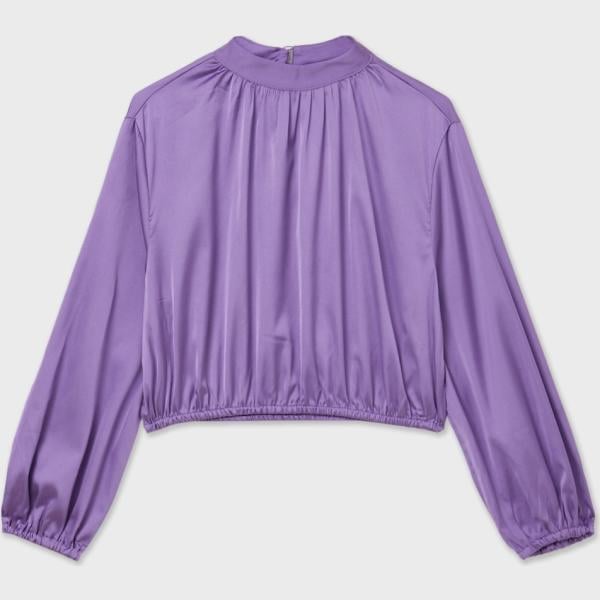 bluse Calliope viola tinta unita