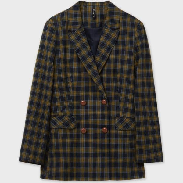 blazer Calliope nero a quadri