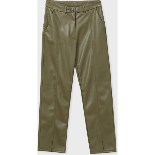 pantaloni Calliope verde tinta unita