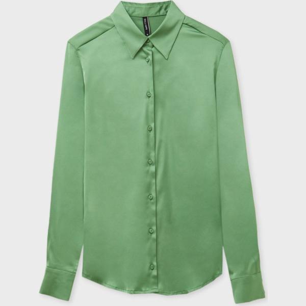 camicie Calliope verde tinta unita