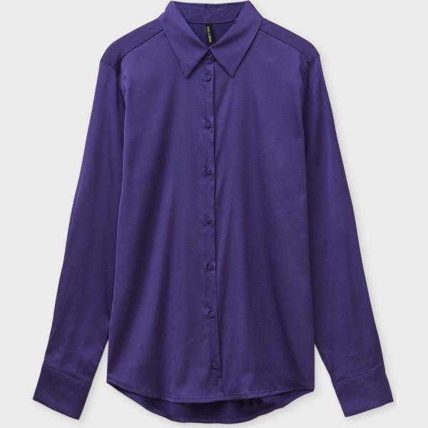 camicie Calliope viola tinta unita