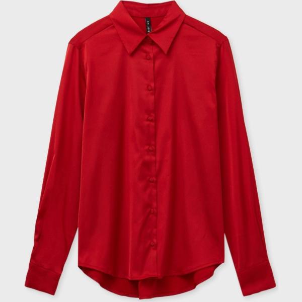 camicie Calliope rosso tinta unita