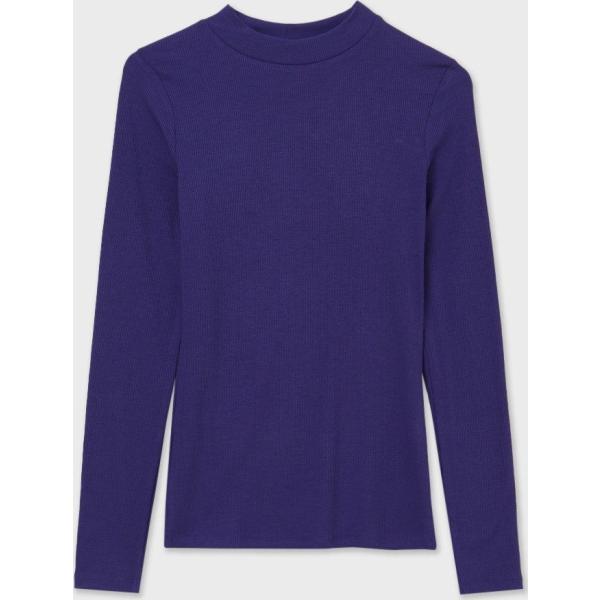 t-shirt Calliope viola tinta unita