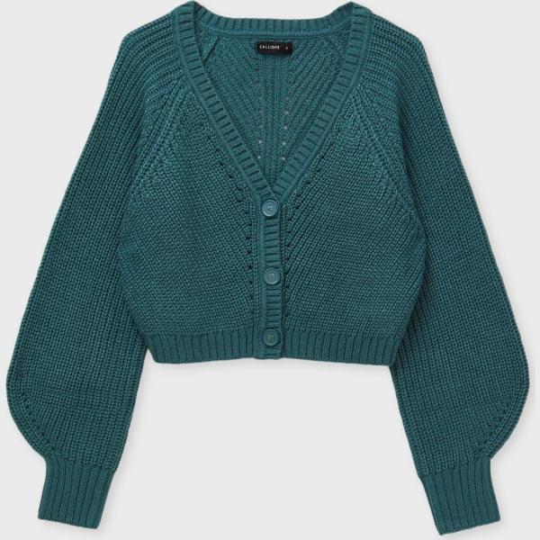 cardigans Calliope verde tinta unita