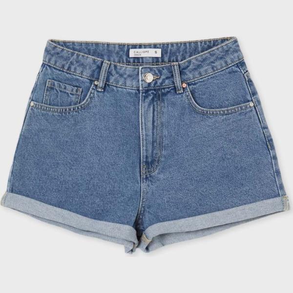 shorts Calliope blu tinta unita
