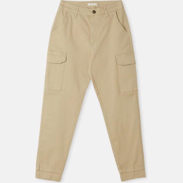 pantaloni cargo Calliope marrone tinta unita