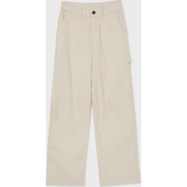 pantaloni Calliope bianco tinta unita