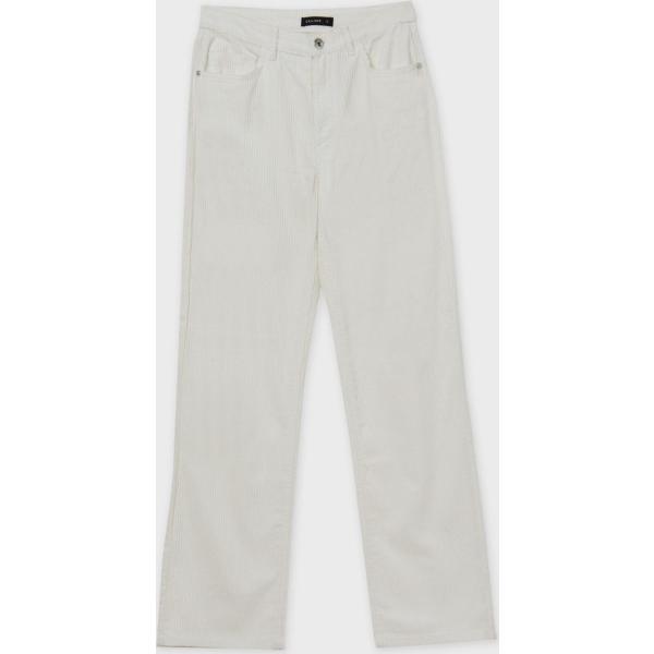 pantaloni Calliope bianco tinta unita