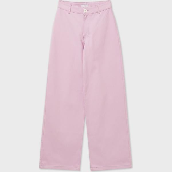 pantaloni Calliope rosa tinta unita