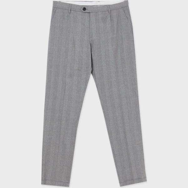 pantaloni chino Calliope grigio a quadri