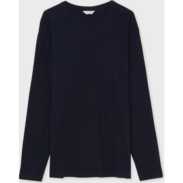 t-shirt Calliope blu tinta unita