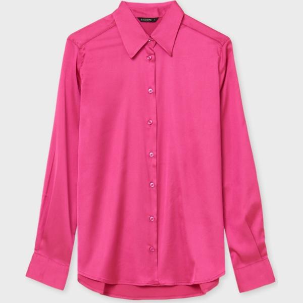 camicie Calliope rosa tinta unita