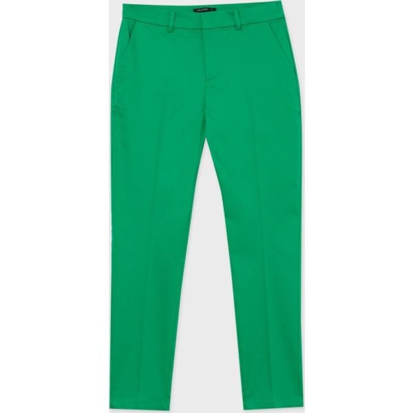 pantaloni capri Calliope verde tinta unita