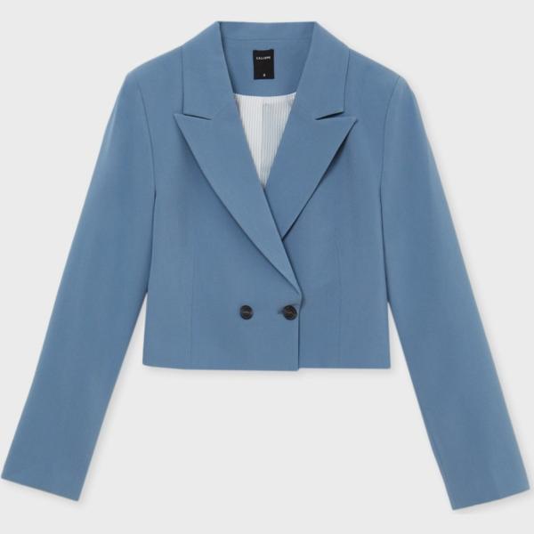 blazer Calliope blu tinta unita
