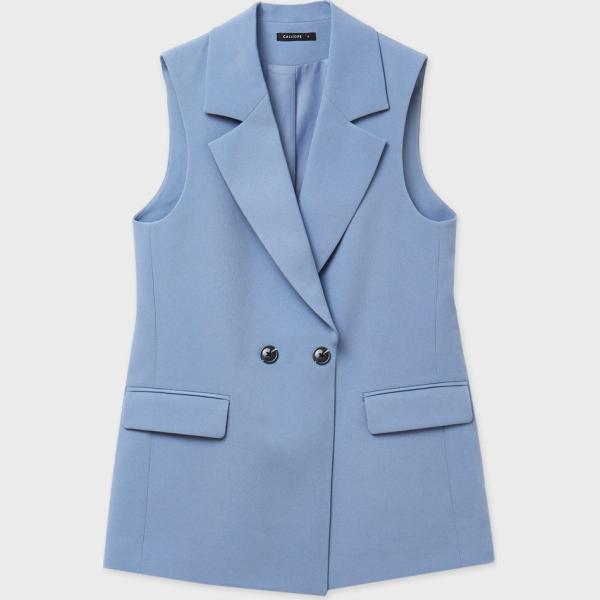 gilet Calliope blu tinta unita