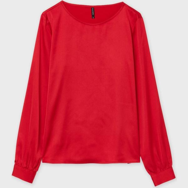 bluse Calliope rosso tinta unita