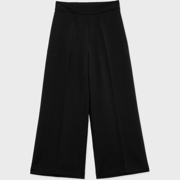 pantaloni capri Calliope nero tinta unita