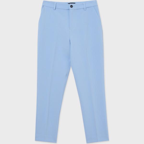 pantaloni Calliope blu tinta unita