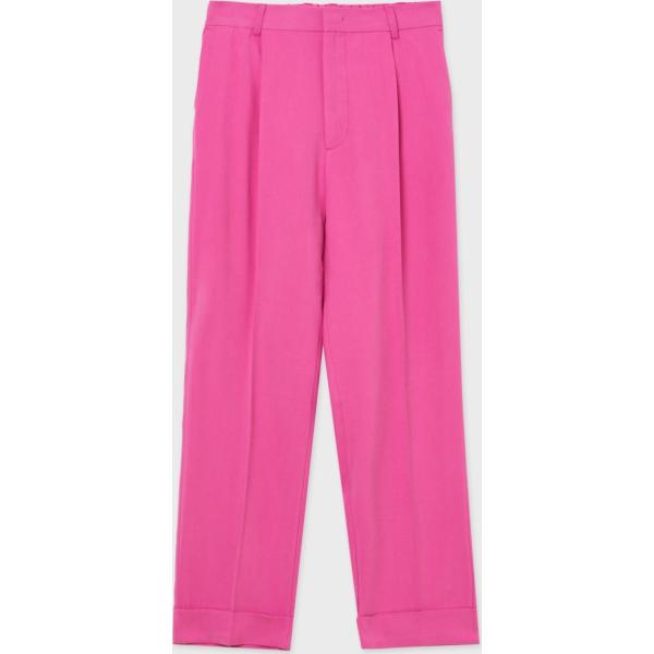 pantaloni Calliope rosa tinta unita