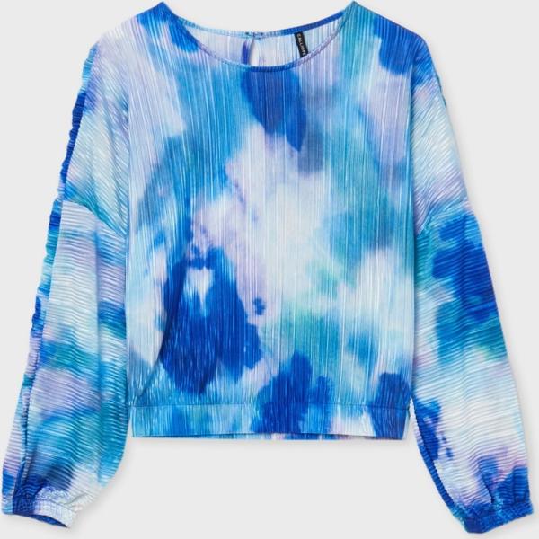 bluse Calliope blu con stampe