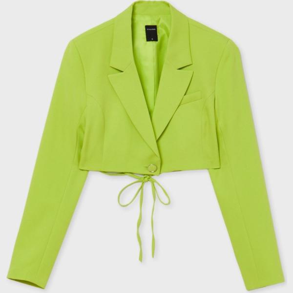 blazer Calliope verde tinta unita