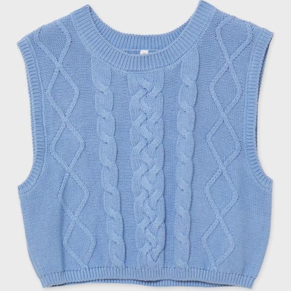 gilet Calliope blu tinta unita