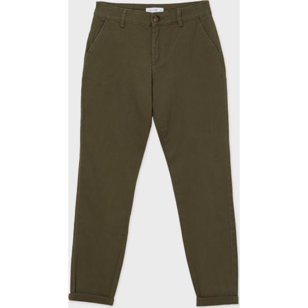 pantaloni chino Calliope marrone tinta unita
