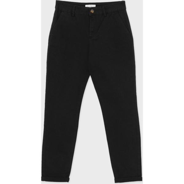 pantaloni chino Calliope nero tinta unita