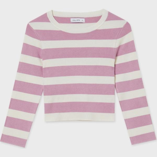 t-shirt Calliope rosa a righe