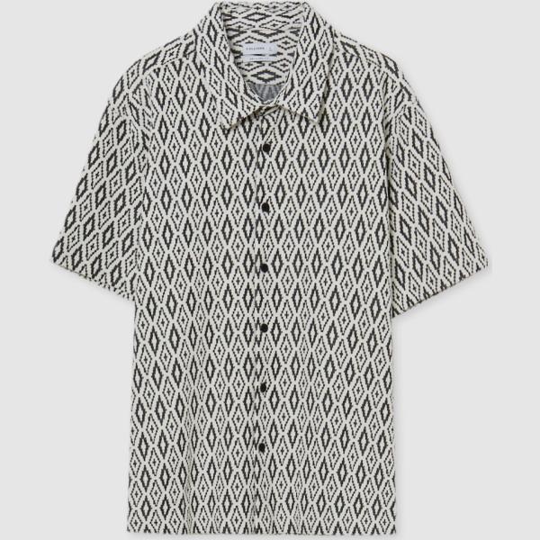 camicie a manica corta Calliope grigio geometrica