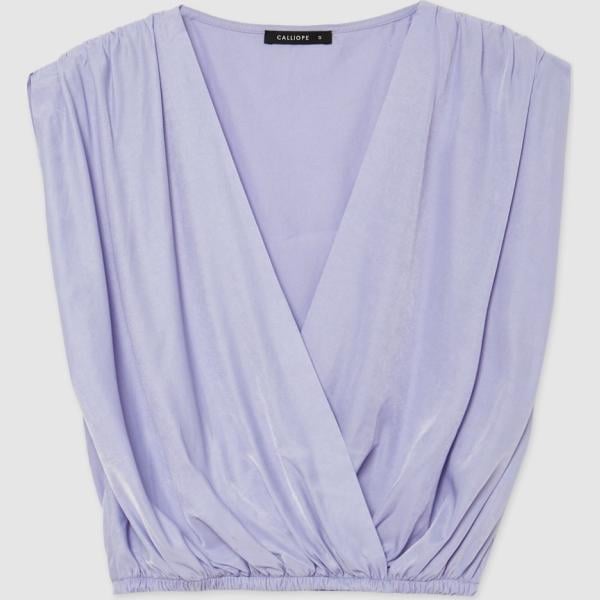 bluse Calliope viola tinta unita