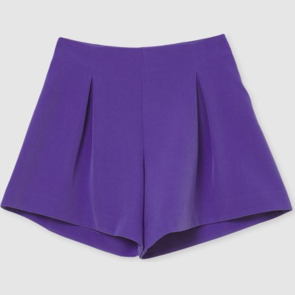 pantaloni corti Calliope viola tinta unita