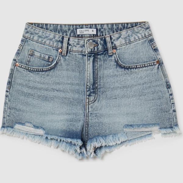 shorts Calliope blu tinta unita