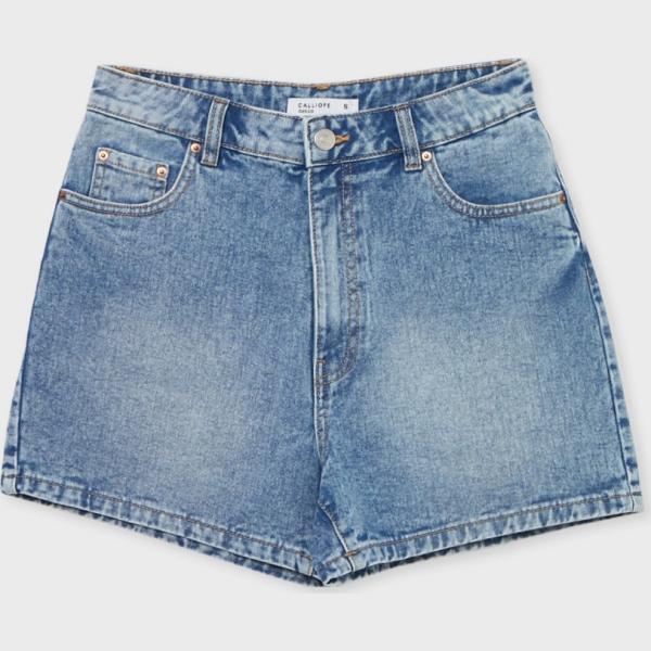 shorts Calliope blu tinta unita