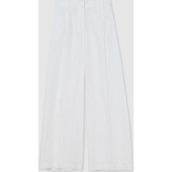 pantaloni a palazzo Calliope bianco tinta unita