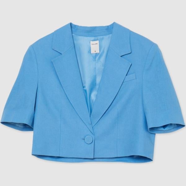 blazer Calliope blu tinta unita